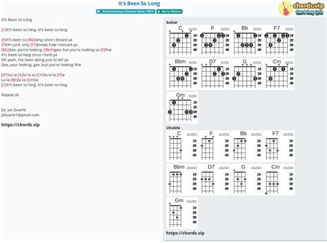 Chord: It's Been So Long - tab, song lyric, sheet, guitar, ukulele ...