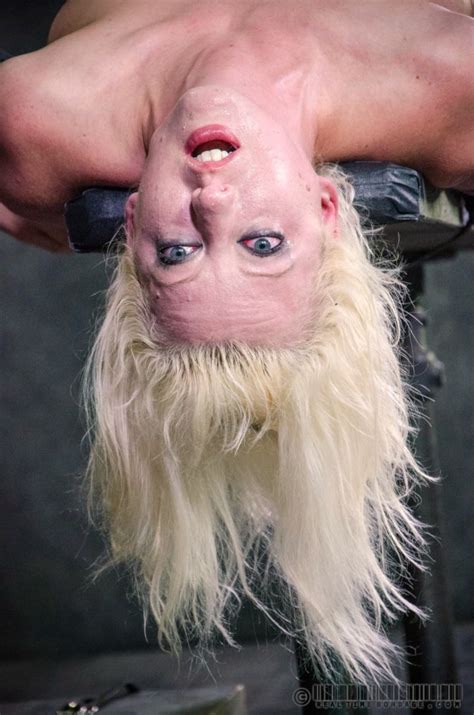 Blonde Slave Cherry Torn Bound With Leather For Footjob Forced Deepthroat CoedCherry