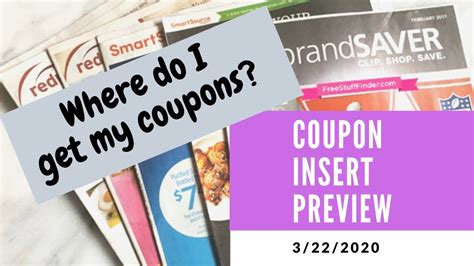 Coupon Insert Preview 3 22 20 1 2 Inserts Where To Get Coupons YouTube