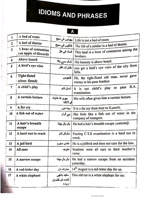 Solution Top English Idioms And Phrases With Urdu Meanings For Any