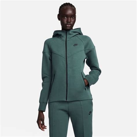 Nike Hoodie NSW Tech Fleece 24 Windrunner - Grün/Schwarz Damen | www ...