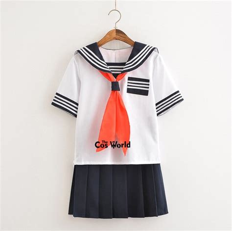 S 5XL Jigoku Shoujo Enma Ai Sommer Sailor Anzug JK Schuluniform