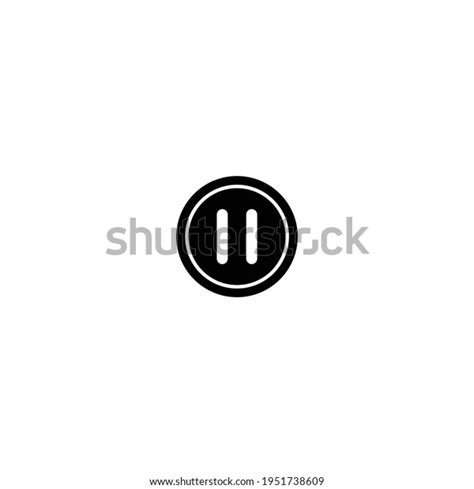 Pause Logo Icon Design Black Colour Stock Vector (Royalty Free ...