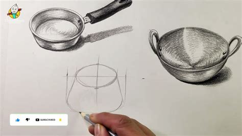 How To Draw Utensils Step By Step With Pencil Shading Tutorial D