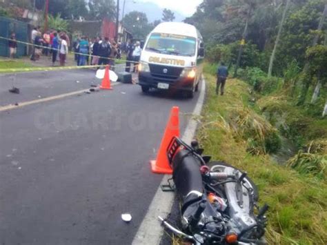 Motociclista muere tras impactarse en vehículo