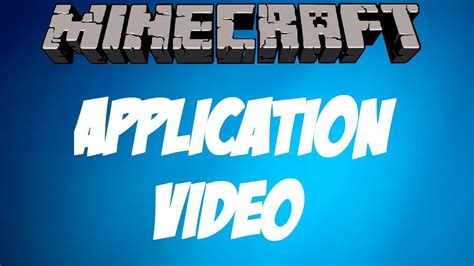 Minecraft Smp Application Youtube