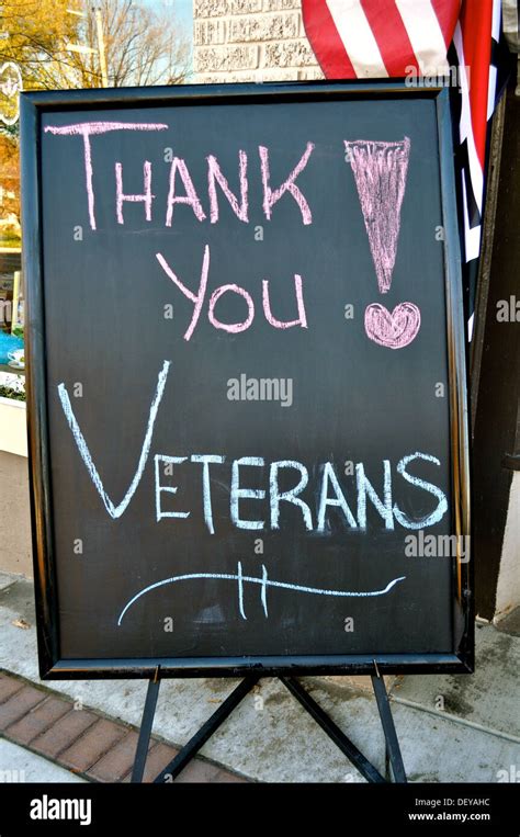 Thank You Veterans Sign Stock Photo - Alamy