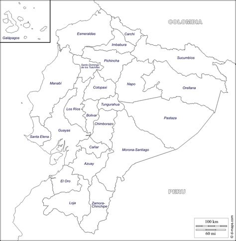 Mapa Politico Del Ecuador Para Colorear Brainlylat