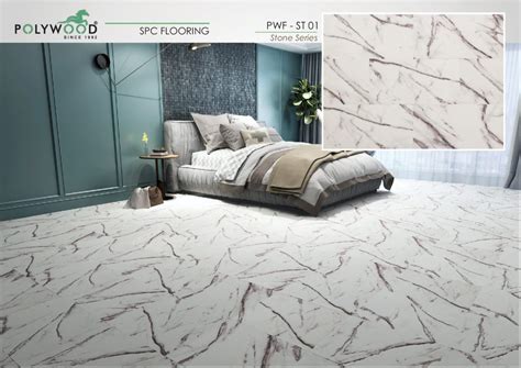 SPC Stone Polymer Composite Vinyl Flooring Thickness 1 Mm At Rs 145