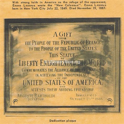 Statue of Liberty Deed & More 1884 – store.ushistory.org