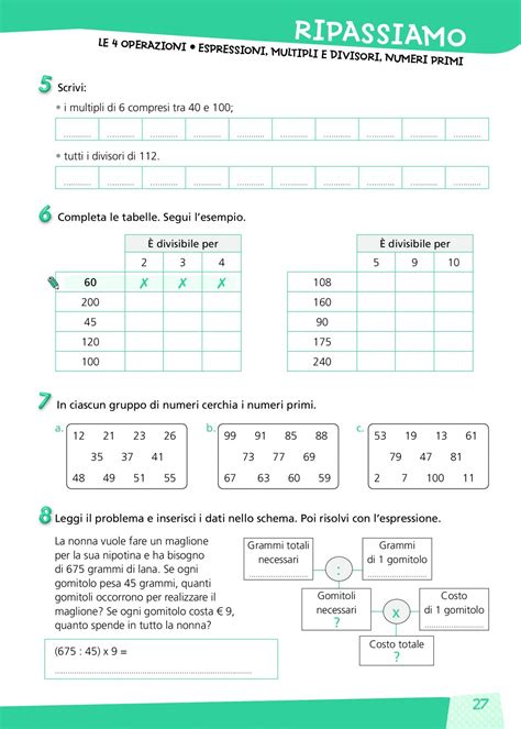 Il Mio Tutto Esercizi Matematica 5 Numeri Problemi Misure