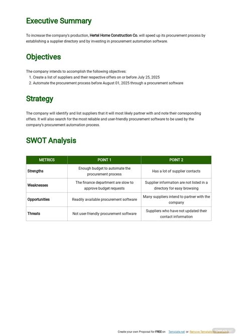 Procurement Plan Template Word Printable Word Searches