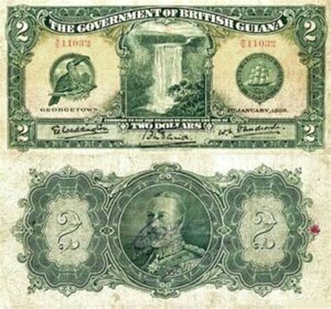 2 Dollars Government Issue Guyana Numista