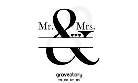 Mr And Mrs Monogram Svg Gravectory