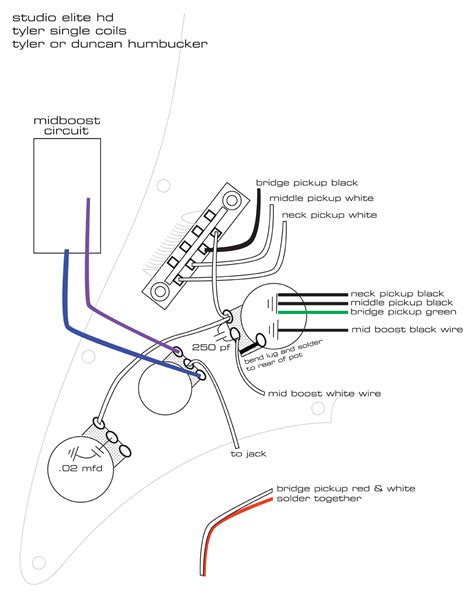 Ssh Wiring Diagram - Strat Ssm2 Hss With 15 Sounds And One Dpdt ...