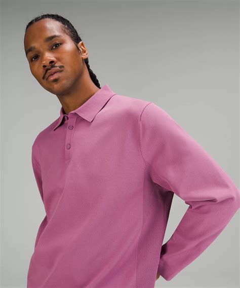 Purple Long Sleeve Polo Shirts Atelier Yuwa Ciao Jp