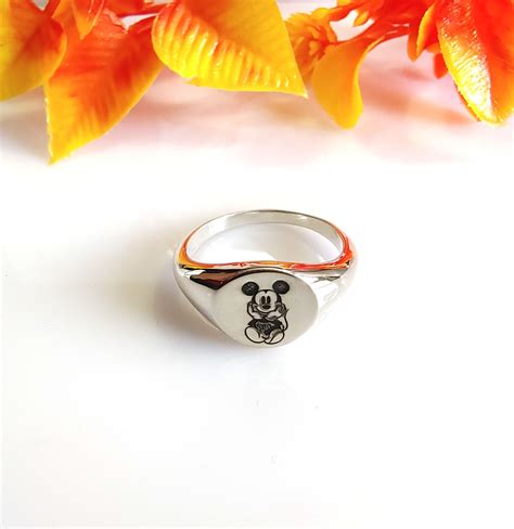 Mickey Mouse Ring 925 Sterling Silver Ring Mickey Ring Etsy