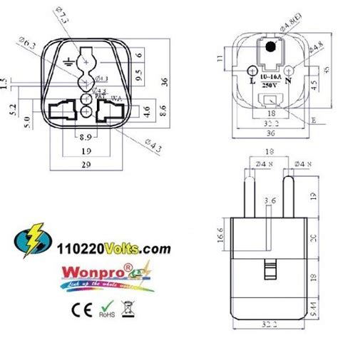 Wonpro Wa Universal To European Grounded Schuko Power Plug Adapter