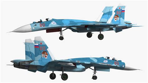 Sukhoi Su 33 Russian Navy Multirole Fighter 3d Model 129 Fbx Gltf