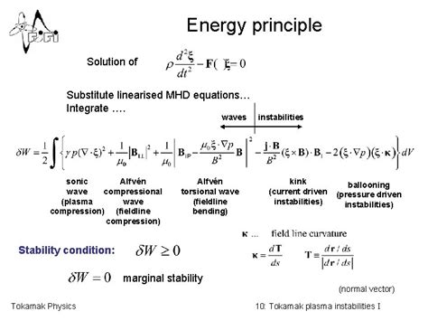 Tokamak Physics Jan Mlyn 10 Tokamak Plasma Instabilities