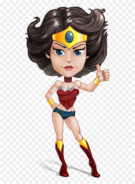 Cute Cartoon Wonder Woman