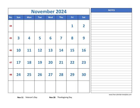 Printable Calendar November 2024 With Lines Printable Ines Jordana