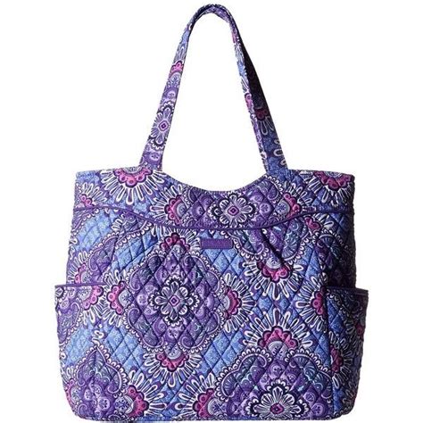 Vera Bradley Pleated Tote Lilac Tapestry Tote Handbags Liked On