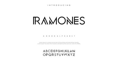 RAMONES Polices De L Alphabet Moderne Minimal Abstrait Typographie