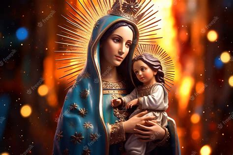 Premium Photo Virgen Del Carmen Blessed Virgin Mary Our Lady Nossa Senhora Do Carmo Mother Of