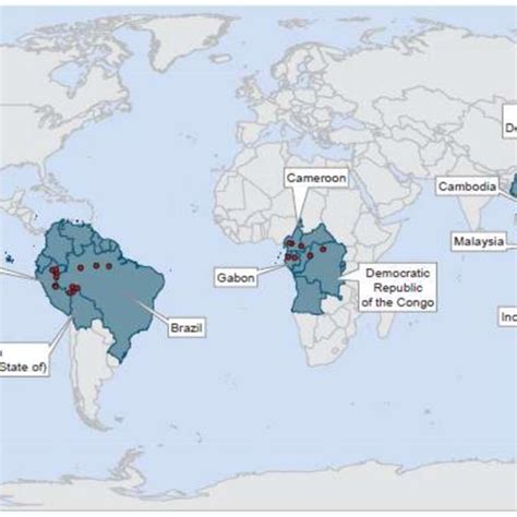 Location Of Identified Multiple Use Forest Management Initiatives In