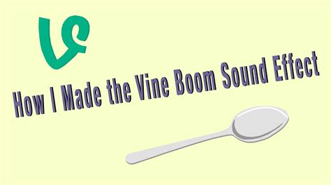 How I Made The Vine Boom Sound Effect YouTube