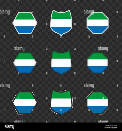 National Symbols Of Sierra Leone On A Dark Transparent Background