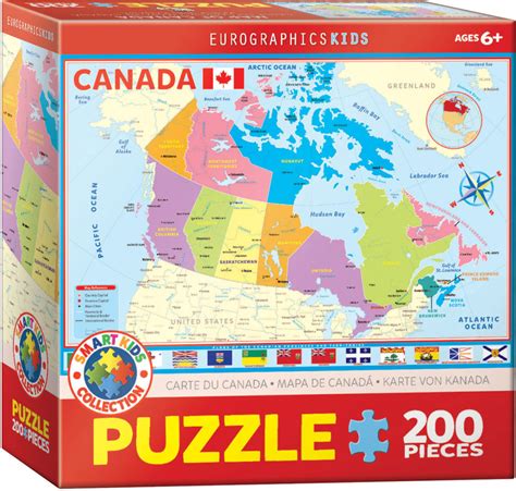 Map of Canada Puzzle-200 piece puzzle - Athena Posters