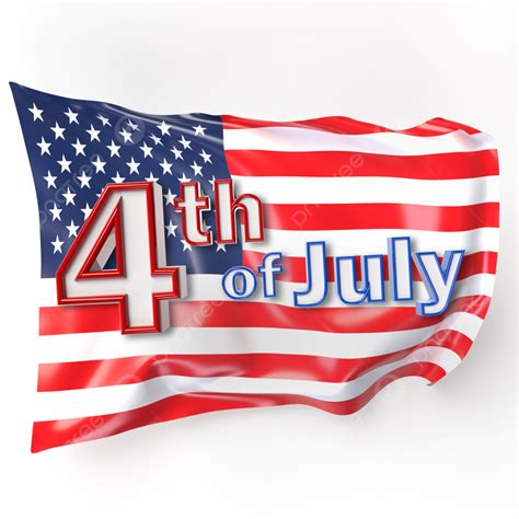 American Flag 3d Transparent PNG Happy 4th July United States