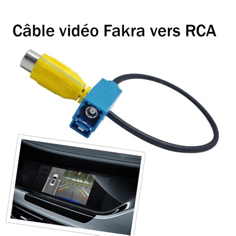 Adaptateur vidéo Fakra vers RCA