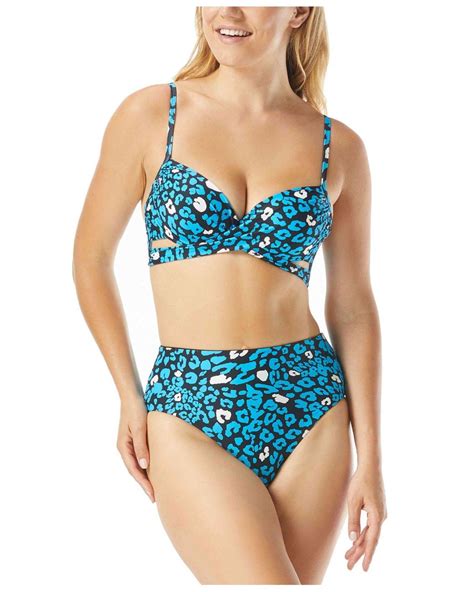 Coco Reef Enrapture Bra Sized Wrap Bikini Top Reversible High Waist