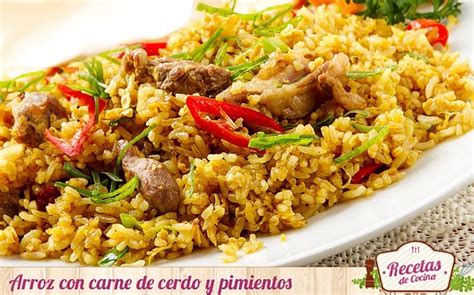 Arroz Con Carne De Cerdo Y Pimientos