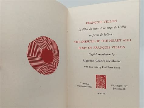 Le Debat Du Cueur Et Du Corps De Villon En Forme De Ballade The