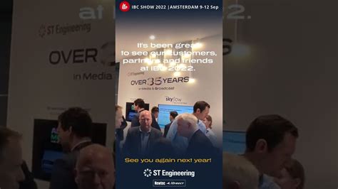 St Engineering Idirect Attends Ibc 2022 Youtube