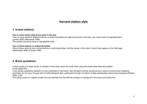 Harvard citation style