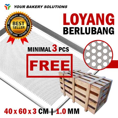 Jual Loyang Perforated 60x40 Press Lubang Anti Karat Tray Oven Deck