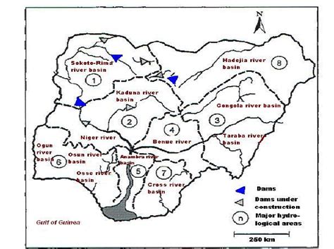 Map Of Nigeria Showing Major Rivers And Hydrological Basins 1 Niger Download Scientific