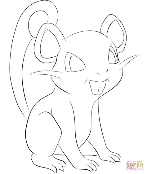 Coloriage Pok Mon Rattata Coloriages Imprimer Gratuits