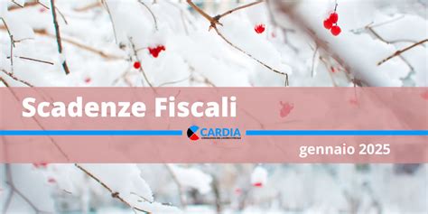 Calendario Delle Scadenze Fiscali Gennaio 2025 Tutte Le Date E Gli