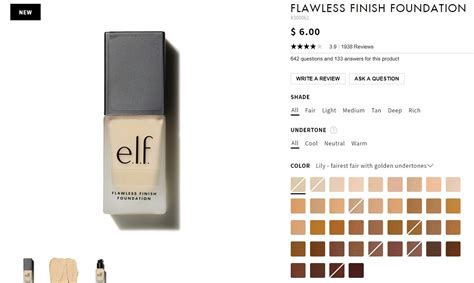 Elf Foundation Shades Online Codes | www.pinnaxis.com