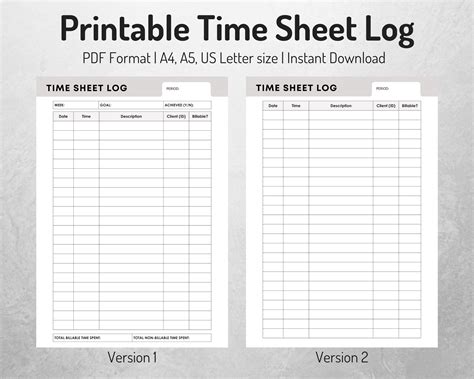 Best Blank Printable Timesheets Printablee Free Timesheet