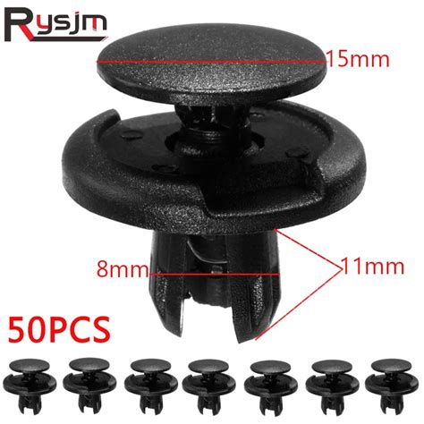 50Pcs 8mm Auto Kunststoff Auto Fastener Rivet Retainer Push Typ Motor