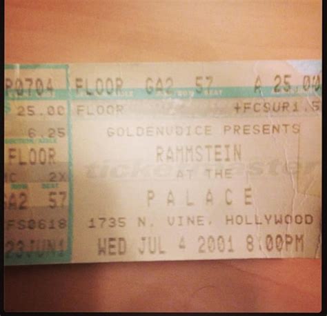 The very first concert I ever went to was Rammstein. 21 years later I will be seeing them ...