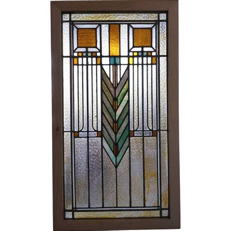 Framed American Prairie School Stained Glass And Zinc Window From Eronjohnsonantiques On Ruby