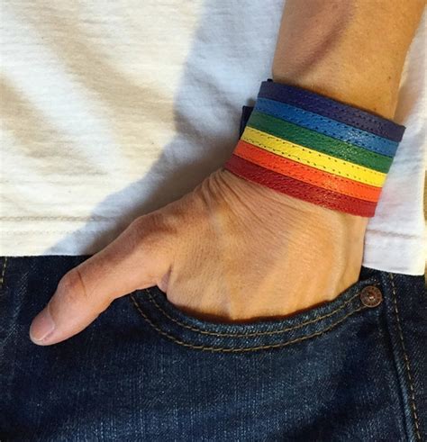 Gay Pride Bracelet Lgbt Bracelet Cuff Rainbow Bracelet